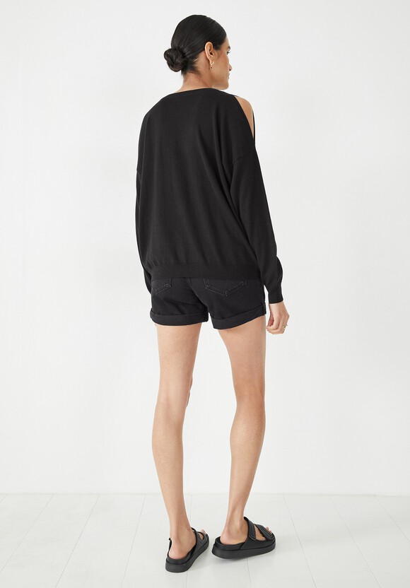 Mollie Cold Shoulder Knitted Crew