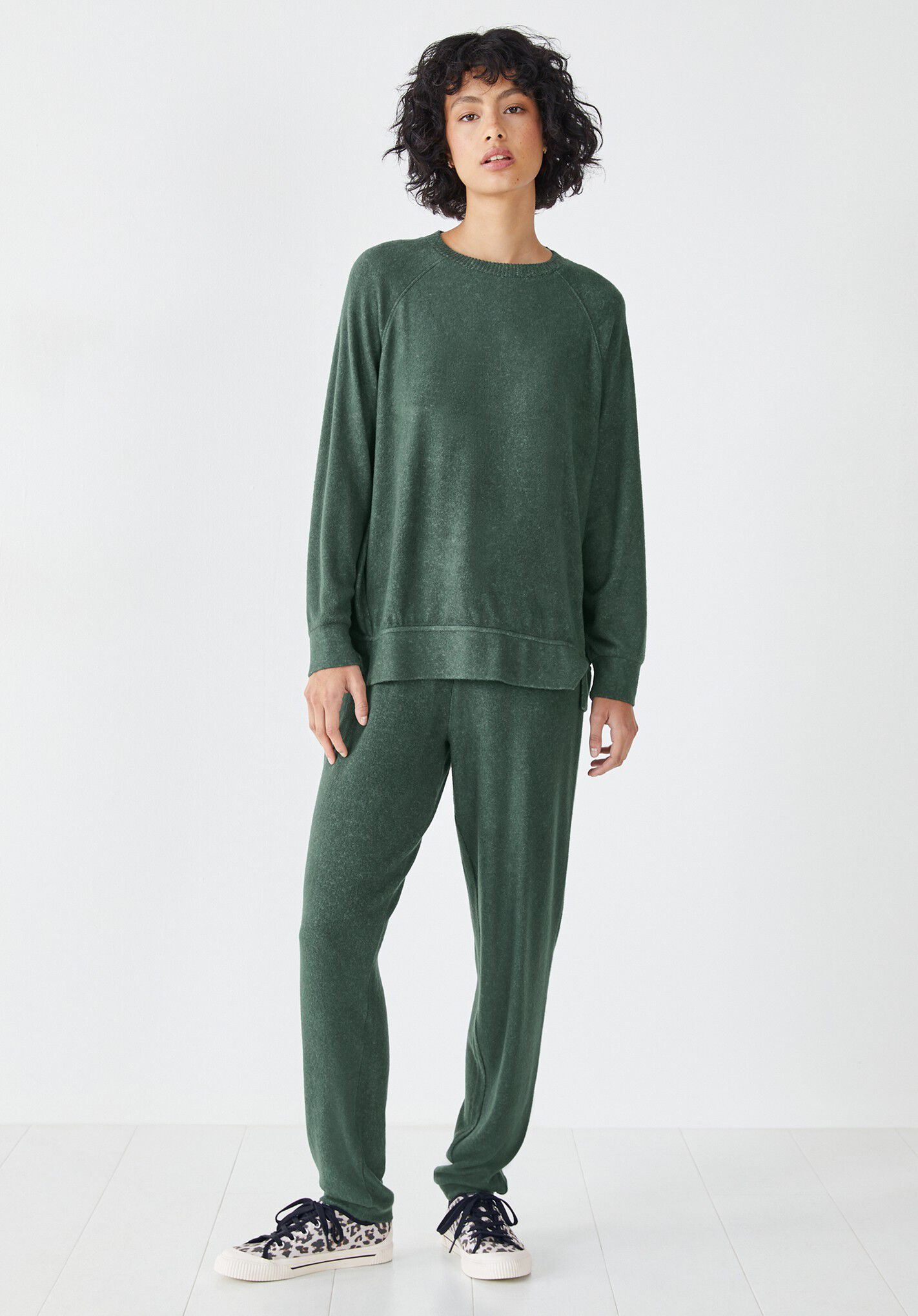 Elle Supersoft Relaxed Joggers Forest Green hush