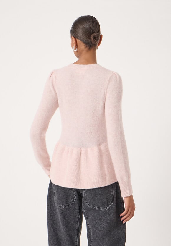 Wool Blend Peplum Top