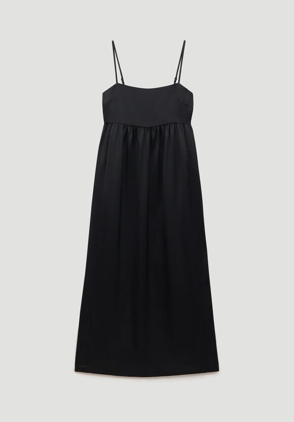 Strappy Satin Midi Dress