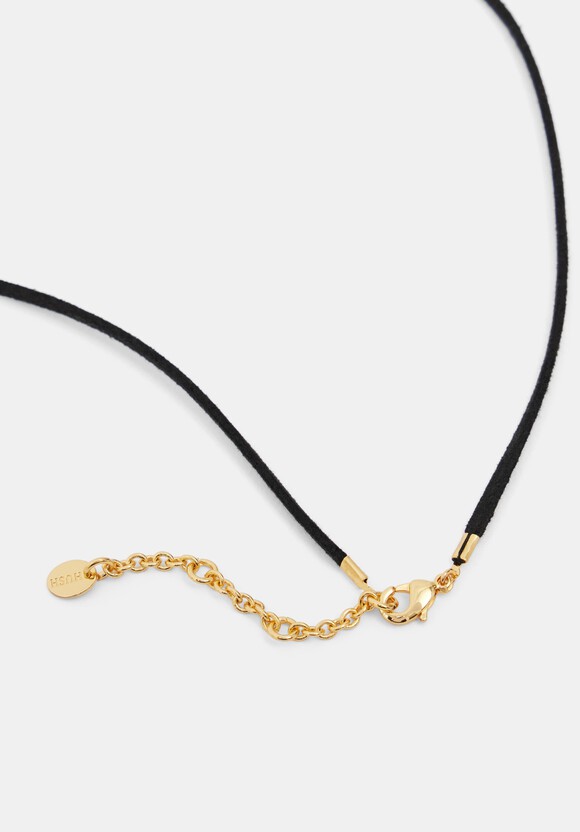 Pebble Pendant Cord Necklace
