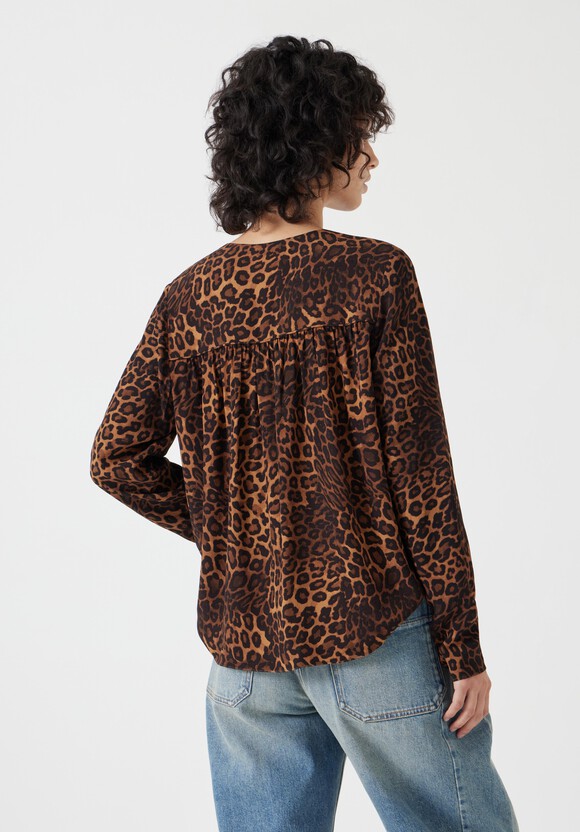 Printed V-Neck Blouse