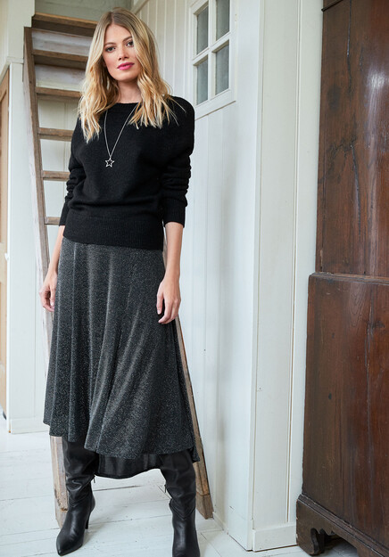 Freya Glitter Midi Skirt