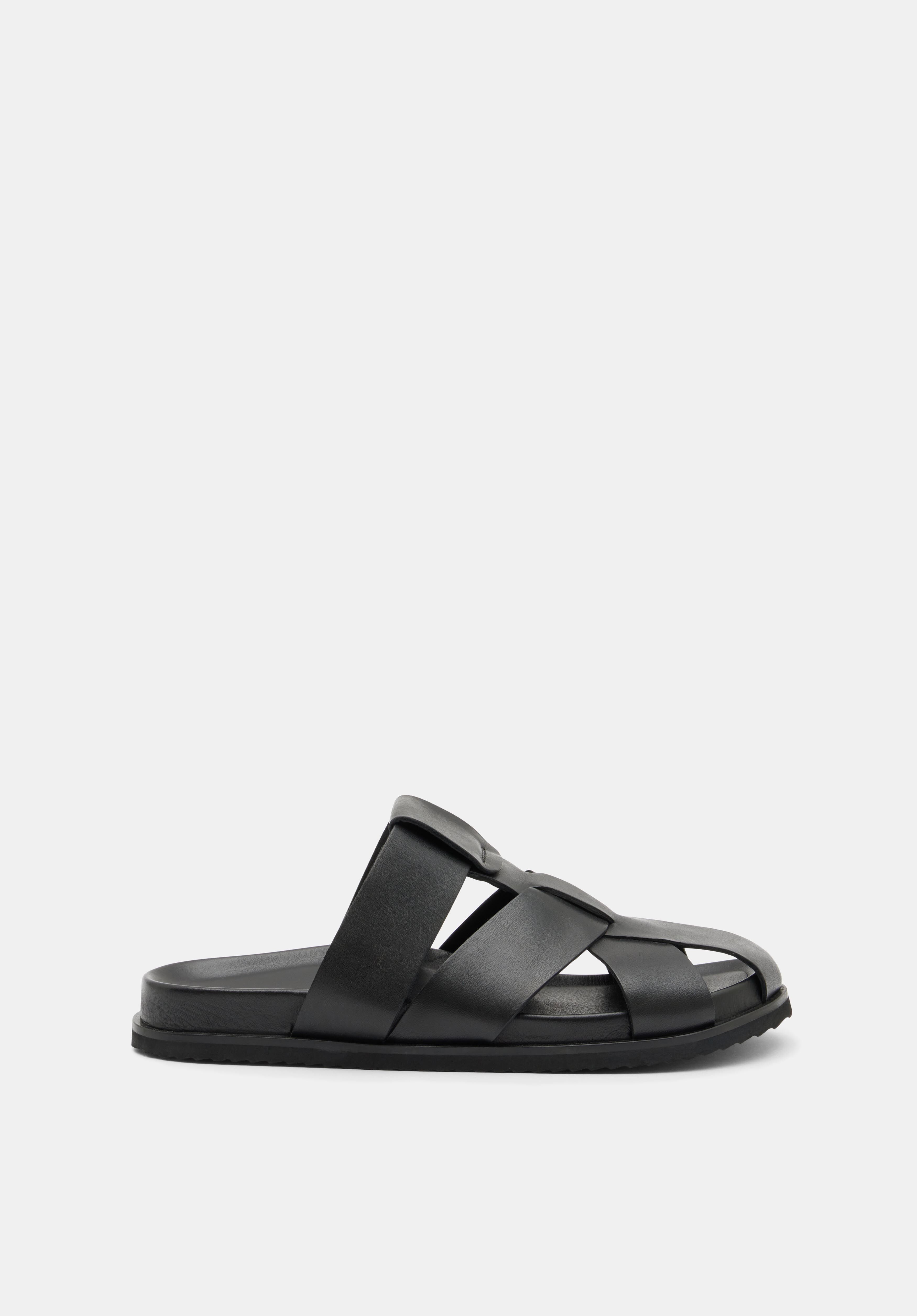 Black slides closed toe 2025