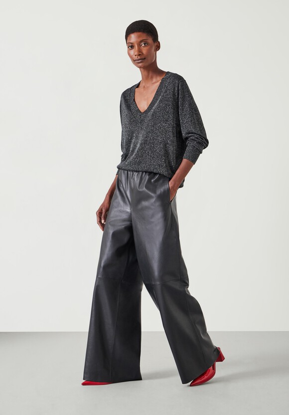 Gracey V Neck Metallic Jumper