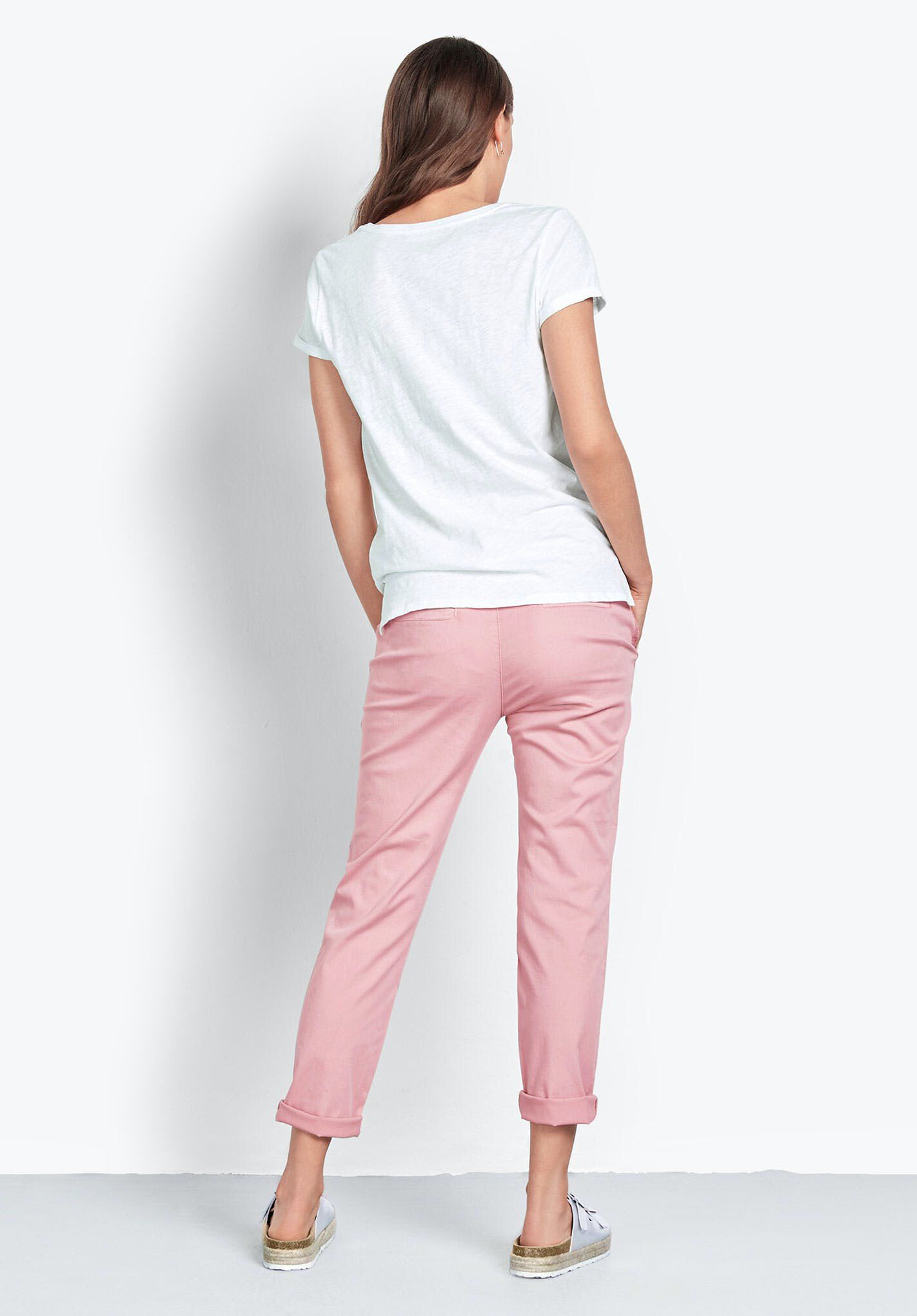 Roll cuff girlfriend chinos hot sale