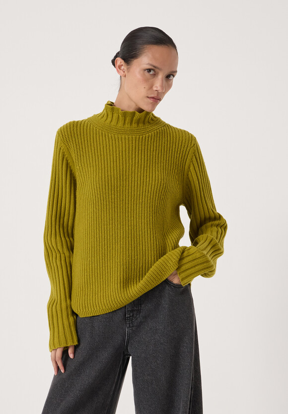 Kiley Wool Blend Frill Trim Jumper