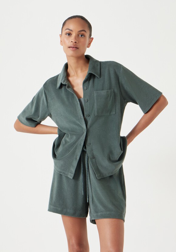 Towelling Short Sleeve Shirt