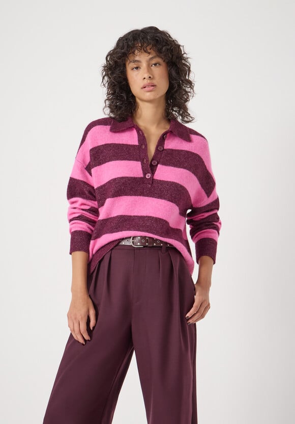Drew Wool Blend Relaxed Rugby Jumper