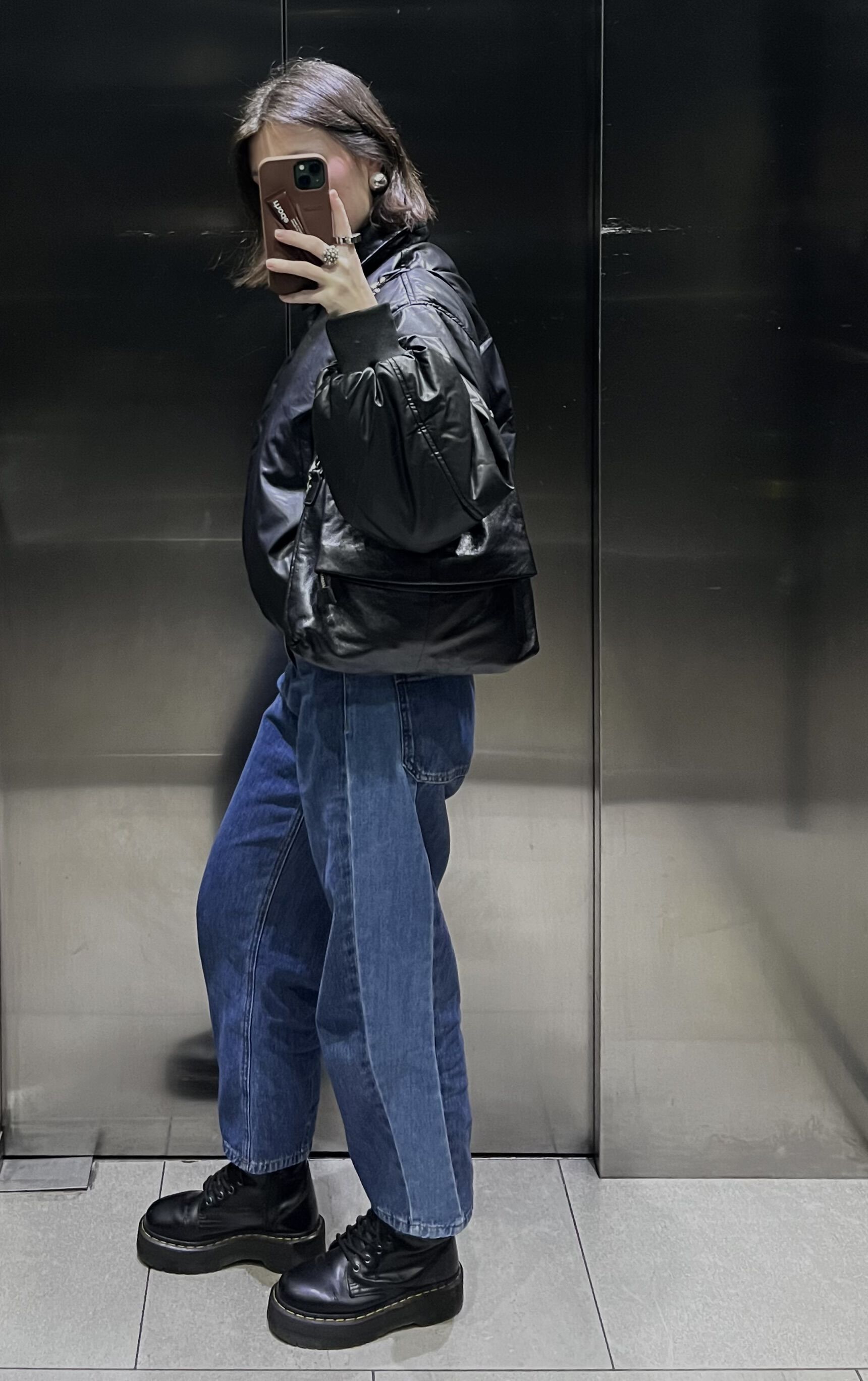 Two Tone Barrel Leg Jeans | Blue Denim | hush