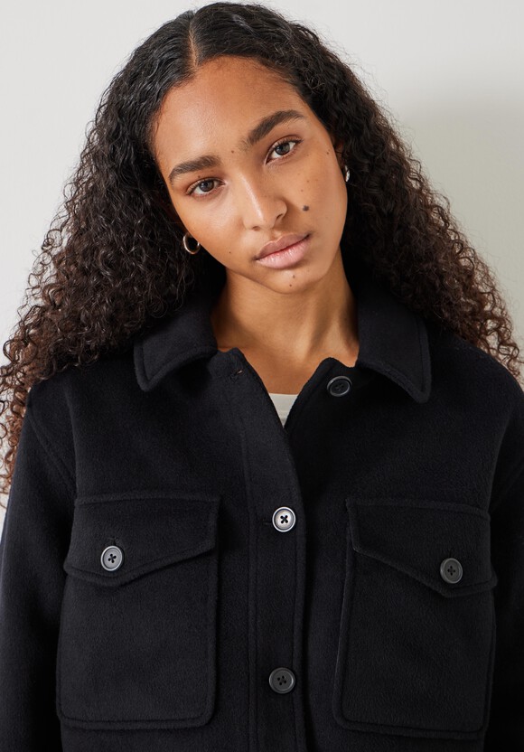 Taylah Relaxed Cropped Wool Jacket