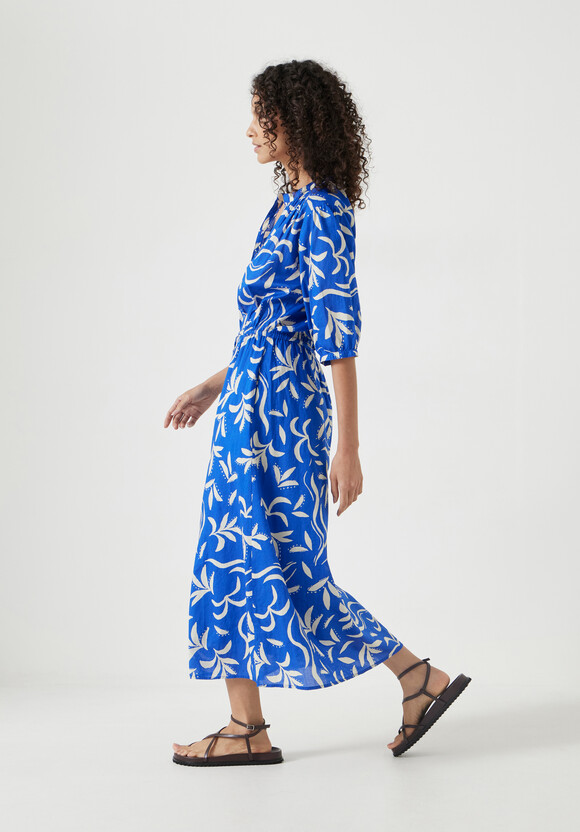 Lhea Printed Midi Cotton Dress