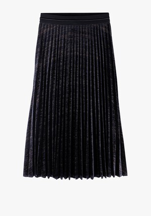 Metallic Print Velour Skirt