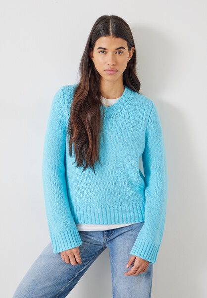 Marra High V Neck Knitted Jumper