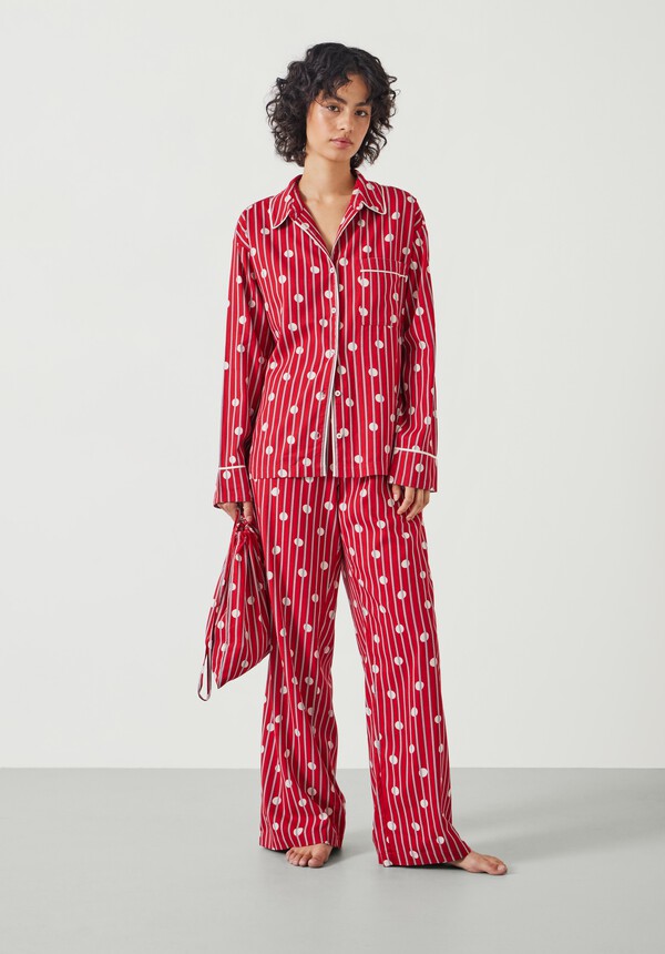 Luella Brushed Cotton Stripe Polka Dot Pyjama Set