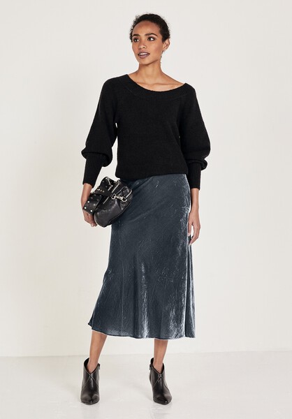 Bias Cut Velvet Skirt