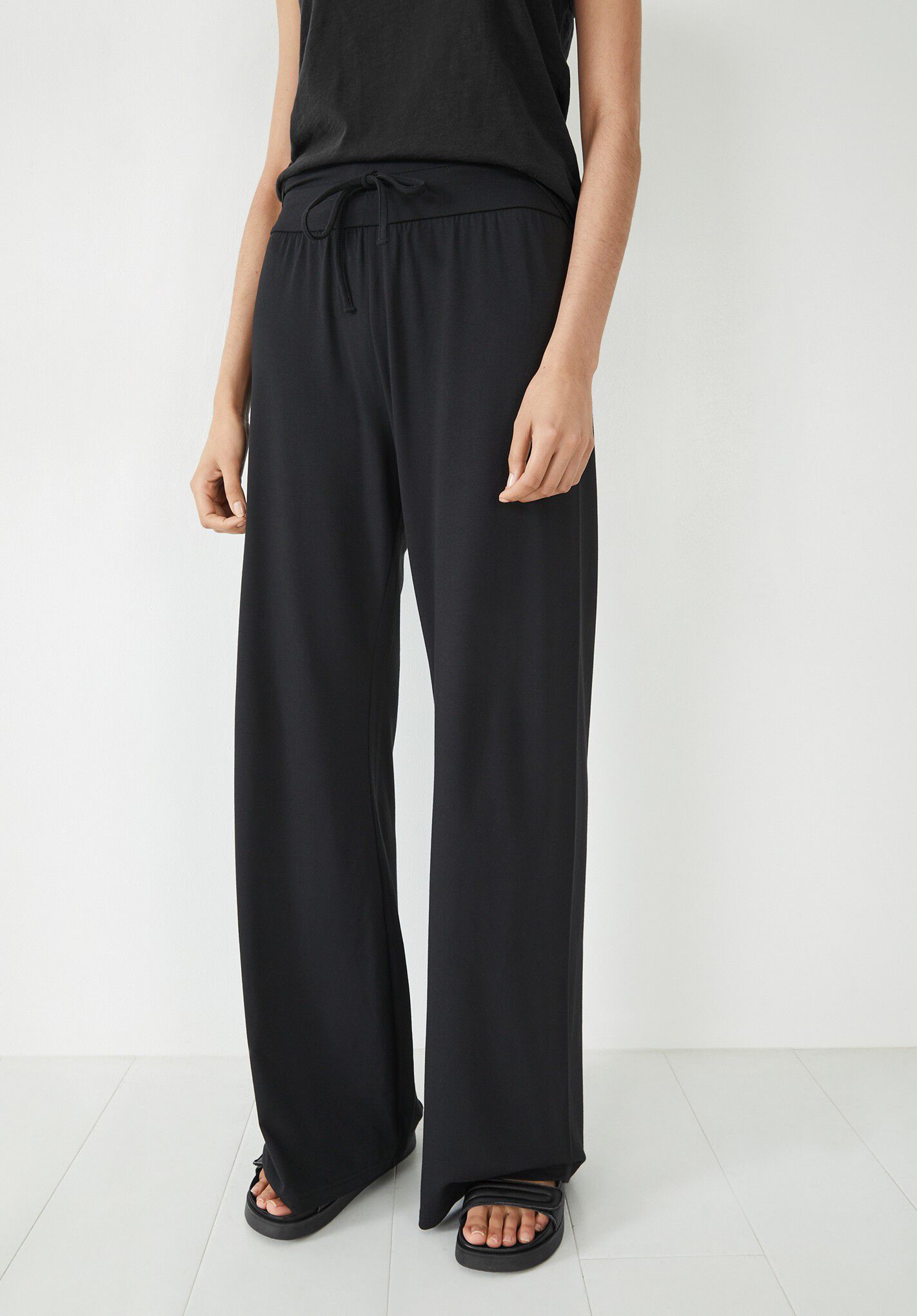 Joggers with wide hotsell waistband