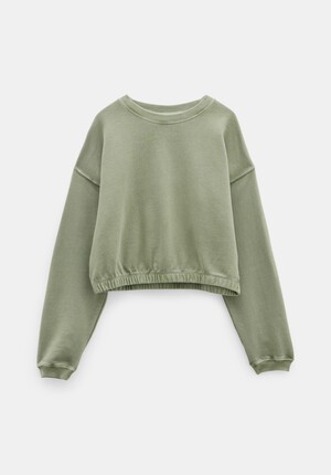 Rye Cropped Bubblehem Sweatshirt