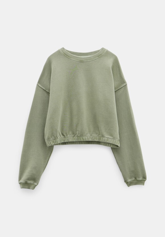 Rye Cropped Bubblehem Sweatshirt