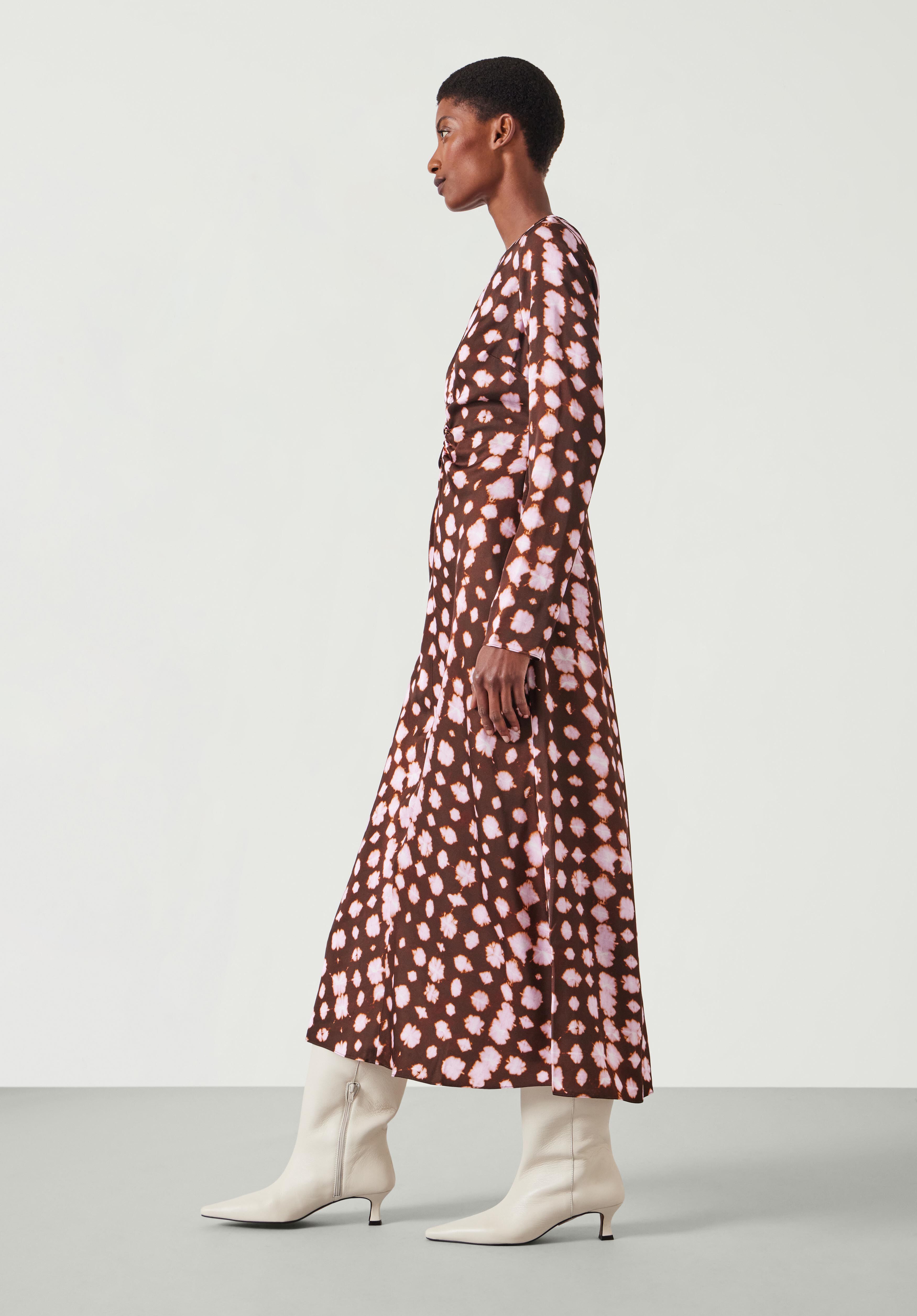 Satin spot dress cheap