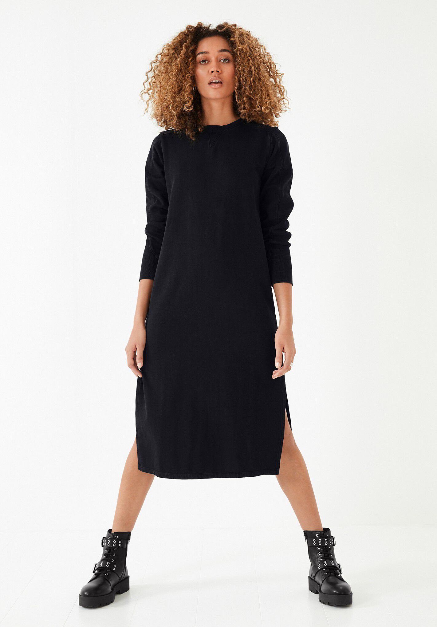 Sweatshirt dress midi clearance