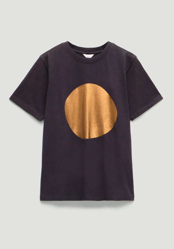 Metallic Graphic Cotton T-Shirt