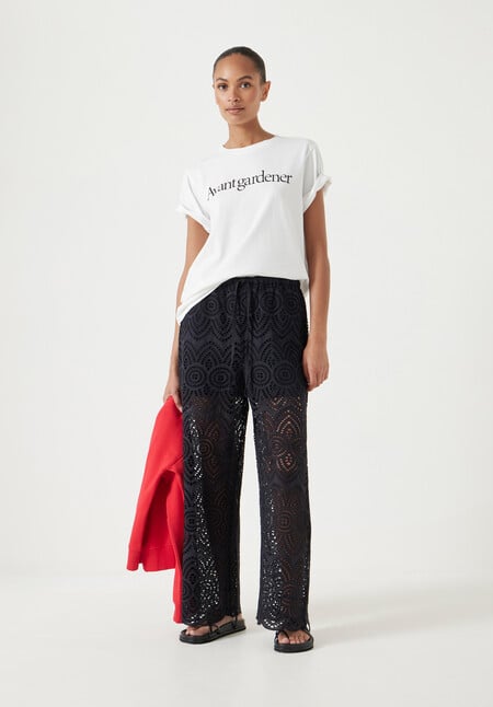 Cotton Broderie Trousers