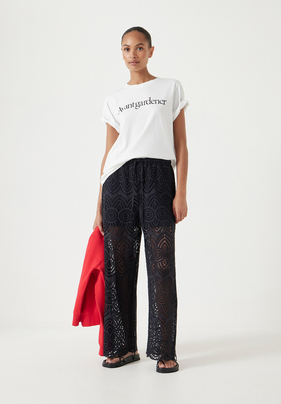 Cotton Broderie Trousers