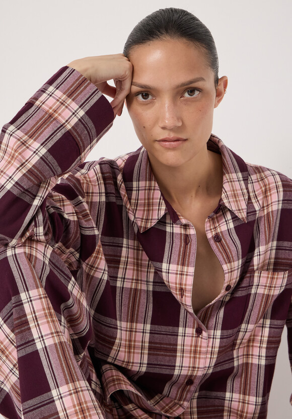 Brushed Cotton Check Print Pyjamas