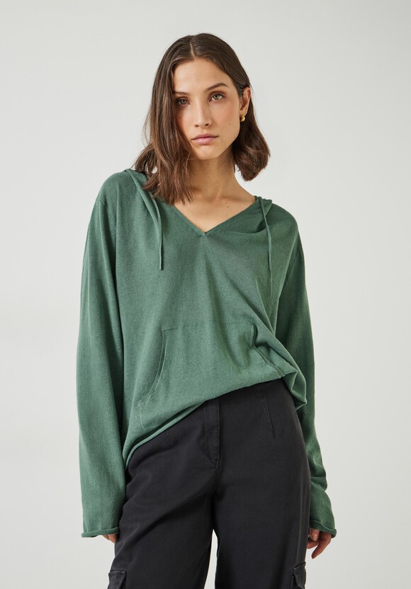 Reese Linen Blend Knitted Hoodie