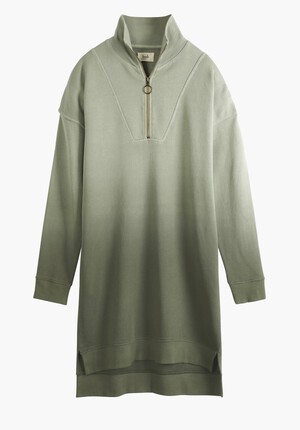 Zip Up Sweat Dress