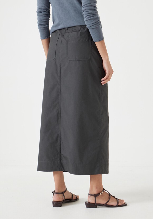 Lightweight Cotton Column Midi Skirt