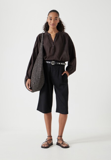 Linen Blend Lya Bermuda Shorts