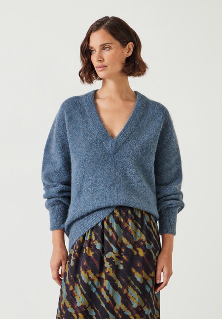 Lacey V Neck Alpaca Blend Jumper