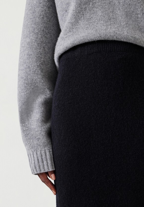 Missy Slim Knitted Wool Blend Midi Skirt