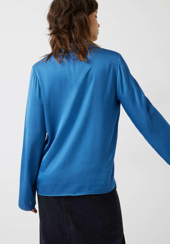 Nadia V-Neck Satin  Blouse