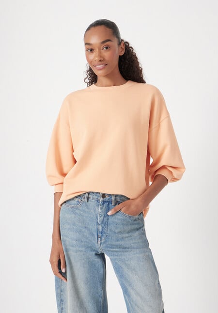 Cropped Sleeve Sweatshirt