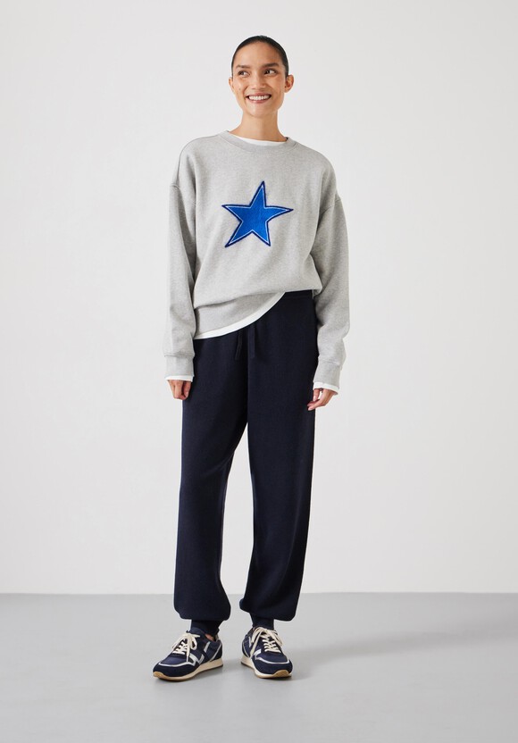 Embroidered Star Relaxed Sweatshirt