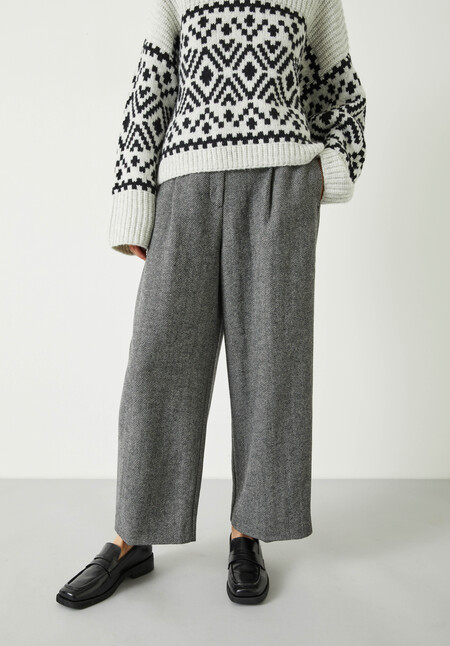 Carys Tailored Cropped Wool Blend Trousers
