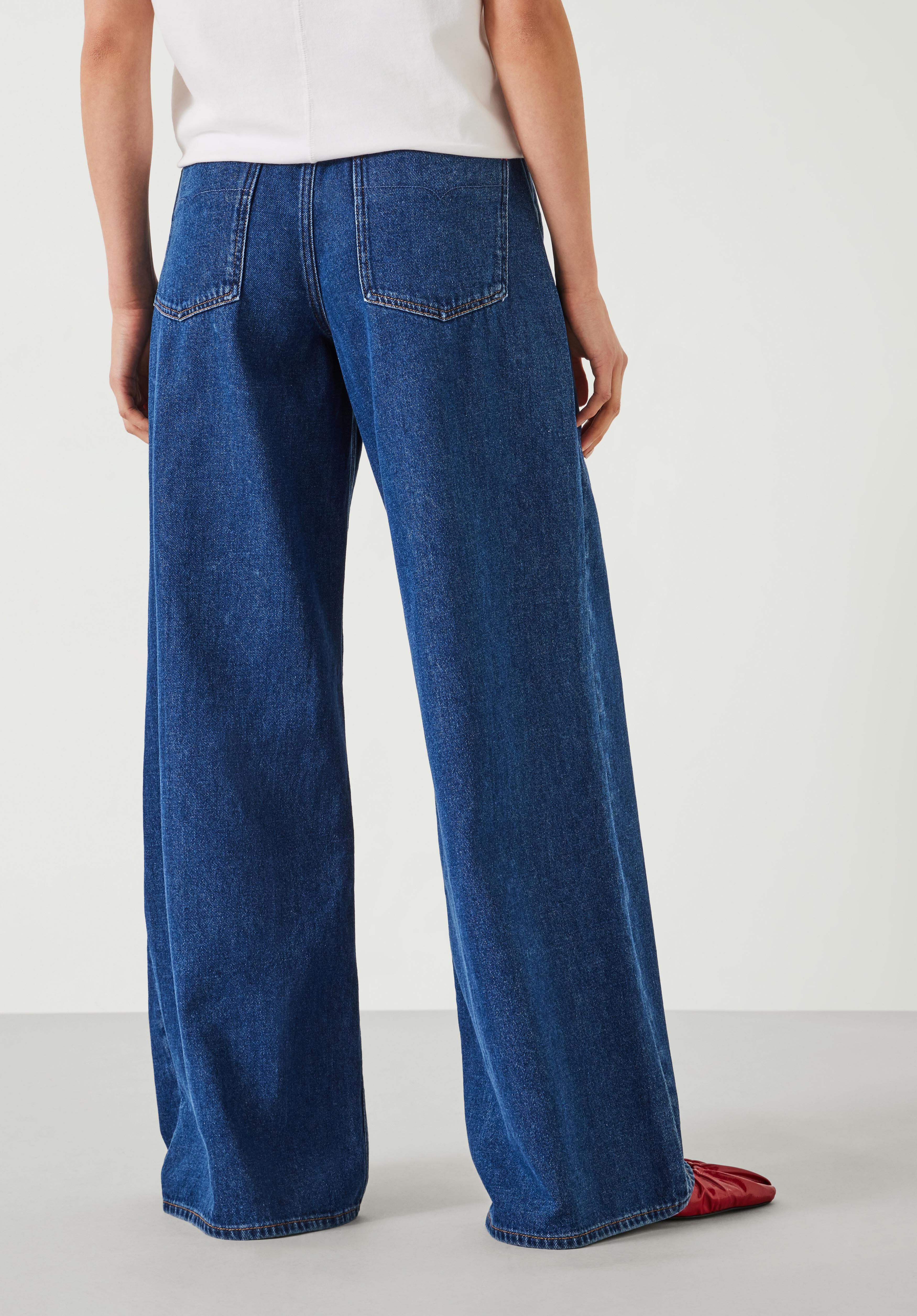 春早割 Nova Pintuck Wide Leg Jeans | Mid Authentic | hush パンツ
