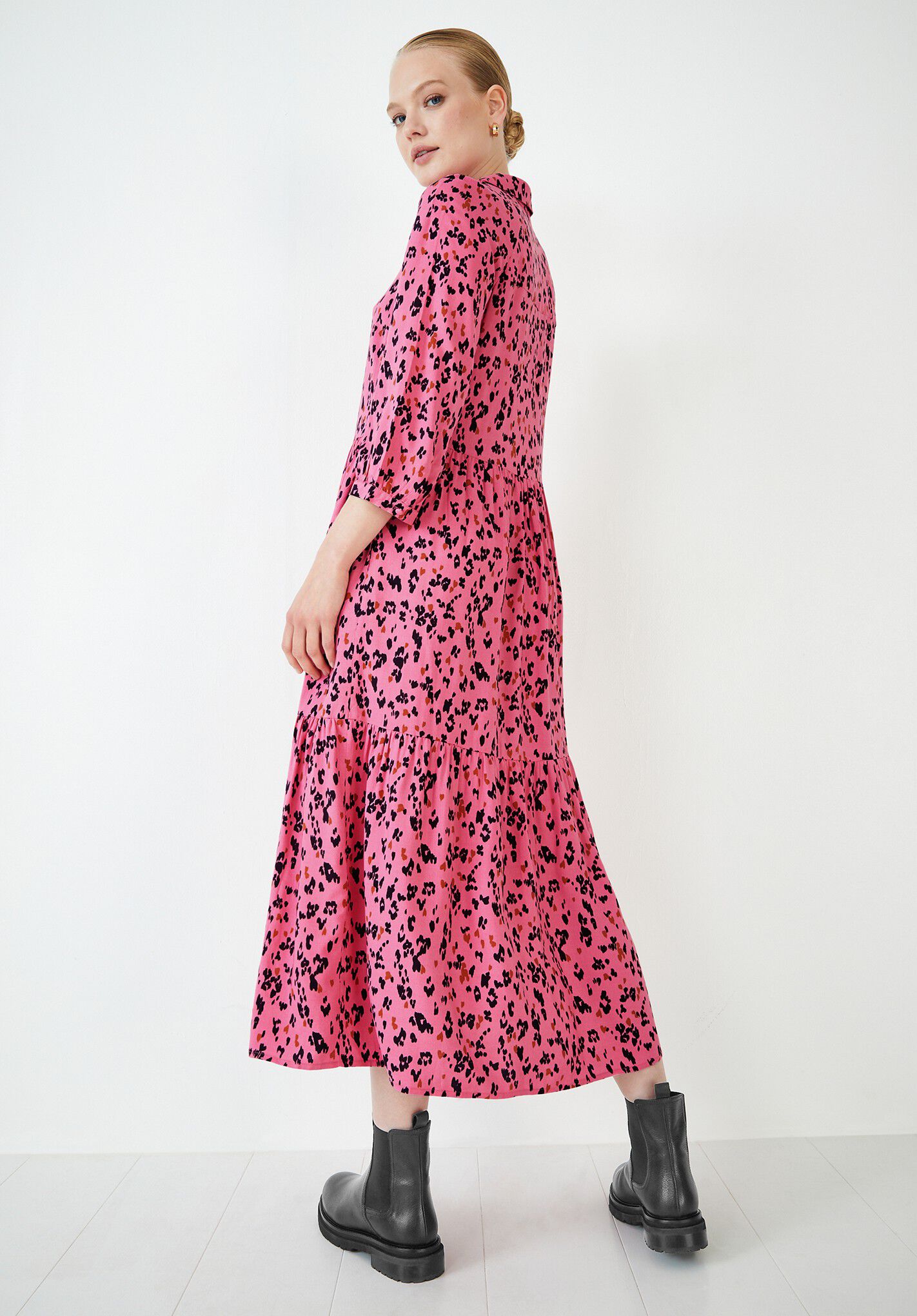 Leopard discount dress pink