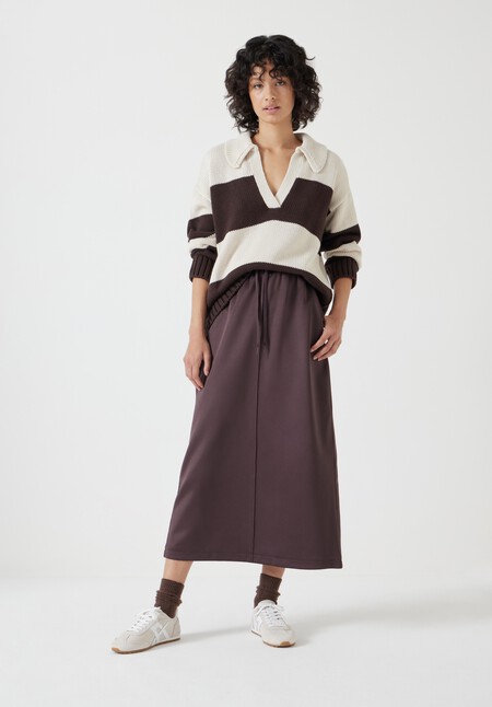 Knitted Cotton Striped Rugby Jumper