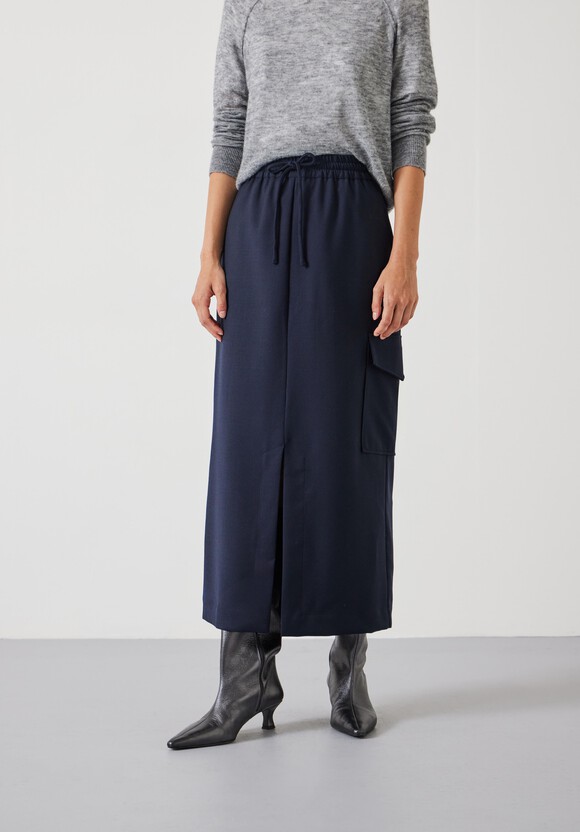 Aria Cargo Wool Maxi Skirt