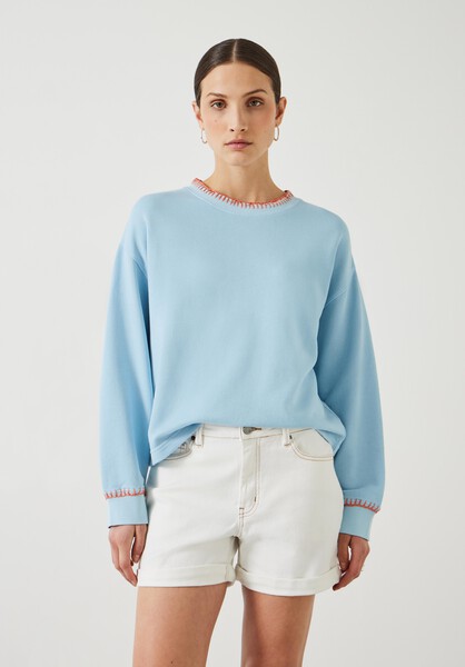 Phoebe Relaxed Contrast Stitch Sweatshirt