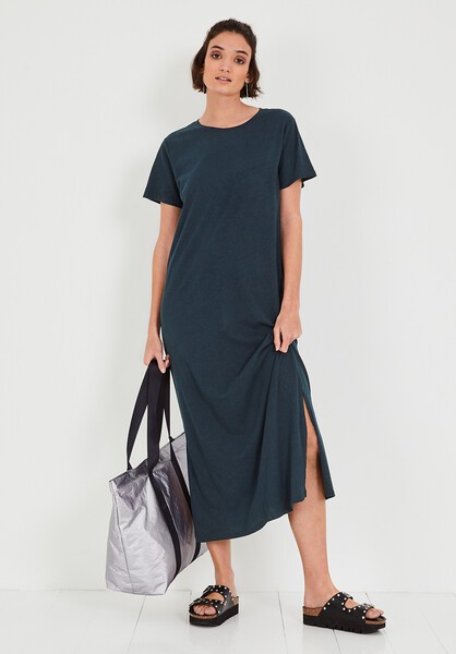 Linen-Blend T-Shirt Dress