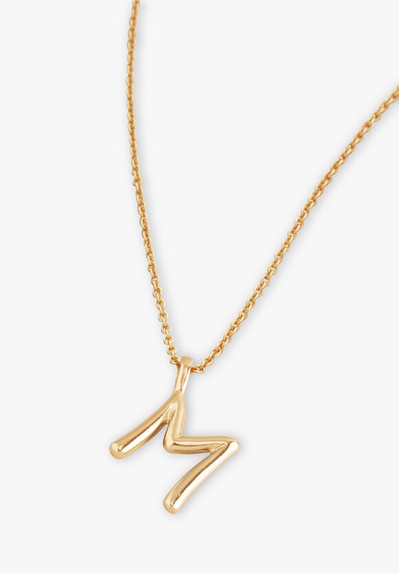 Gaia Letter Pendant Necklace