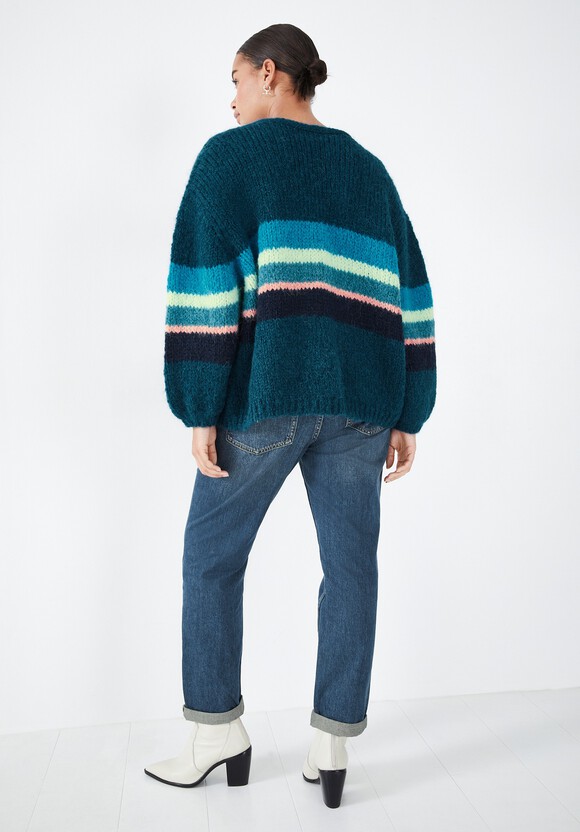 Multi Stripe Cotton Blend Sweater Tights