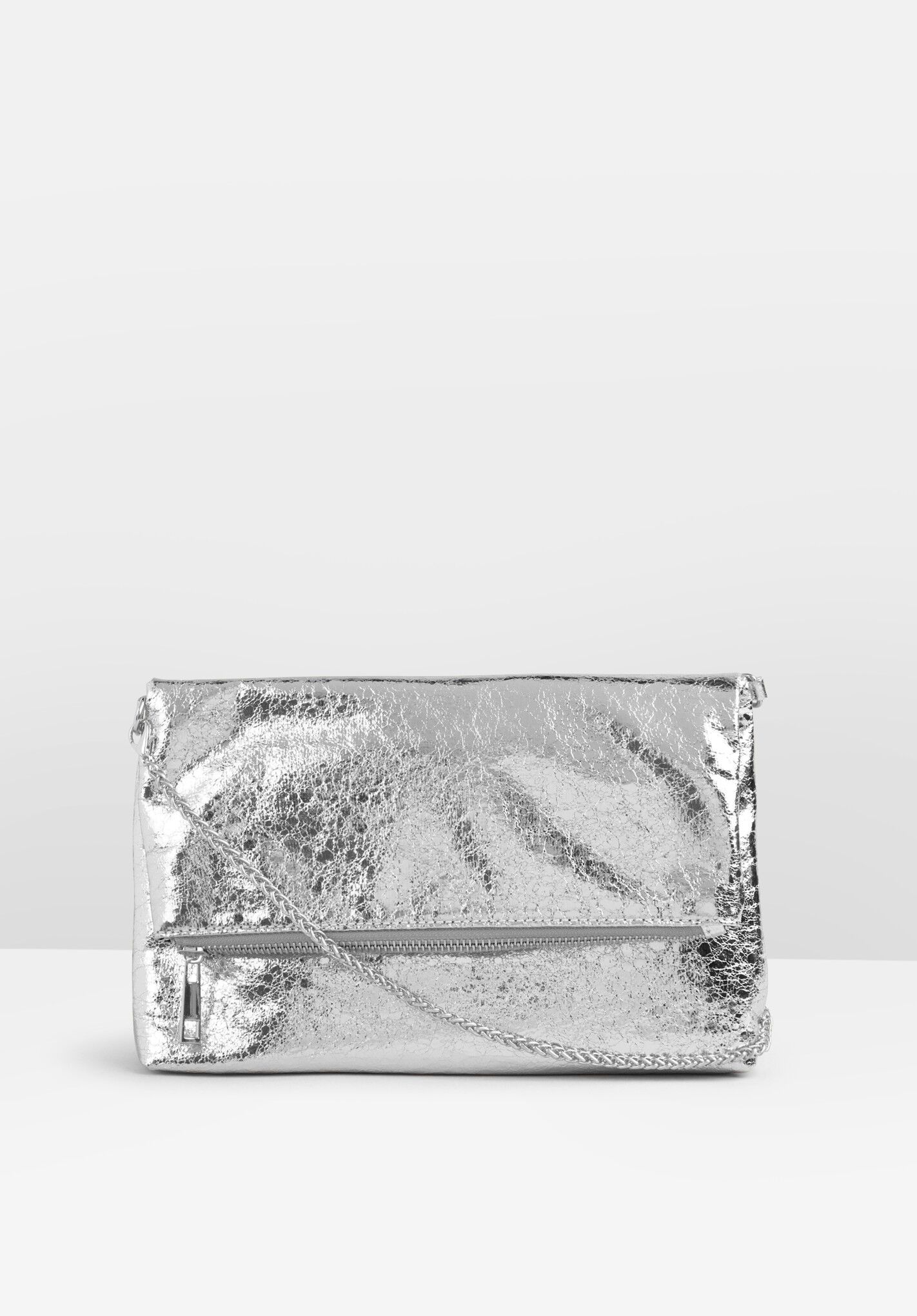 Silver clutch 2025 bag sale