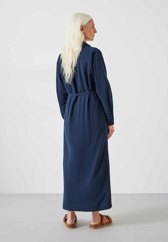 Florence Maxi Shirt Dress With Linen