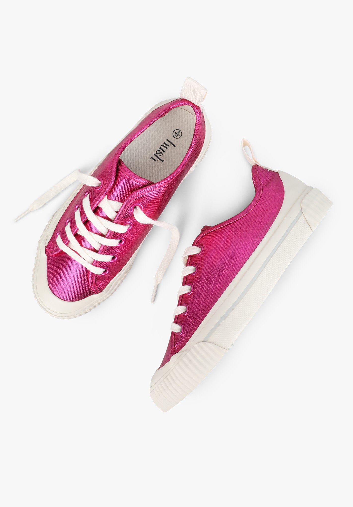 pink canvas trainers